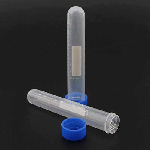 Kesell BLP131 Centrifuge Tubes Round Bottom Screw Cap Plastic Test Tube Vials 10Ml thumb #2