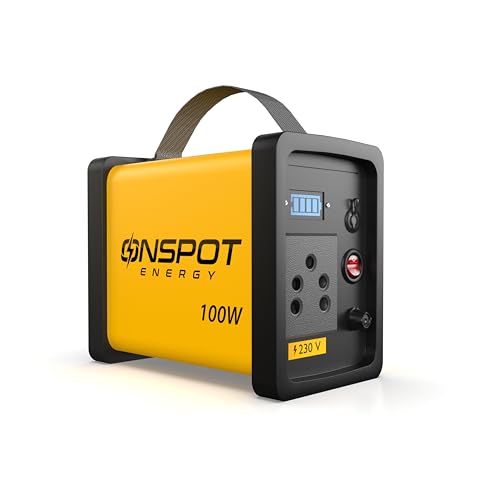 Image of 100W Portable Power Station | Proudly Made in India | Power Backup for Laptop, Drone, Wi-Fi & AirFiber, CCTV, LED Bulb, LED Lights & Fans (Up to 100W) | Photography & Caravan Use