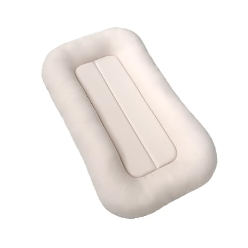 Mapotf Soft Breathable Cotton Infant Support Cushion for Tummy Time & Play - Baby Lounger for Newborns 0-24 Months White (Cover Included)
