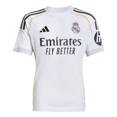 adidas 2025-26 Real Madrid Youth Stadium Home Soccer Jersey