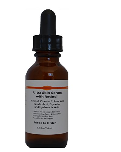 Ultra Skin Serum with Retinol, Vitamin C, Aloe Vera, Ferulic Acid, Glycerin and Hyaluronic Acid (1.2oz)