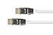 Produktbild PYTHON Series PREMIUM DisplayPort 1.4 Kabel - 8K @60 Hz / 4K @240 Hz - Vollmetallstecker mit Verriegelung, vergoldete Stecker, 3-fach Schirmung - KUPFERLEITER - Nylongeflecht - WEISS -  0,5 m