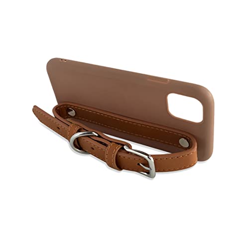 Housse silicone iPhone 6 mate bracelet cuir auburn protection poignet