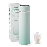 Grownsy Portable Baby Formula Bottle Maker, Rapid Cooling in 3 Min, Pure Physical Cooling, No Power Needed, Smart Color Temp Display, Travel & Night Feeding Essential, Includes Formula Dispenser,Green