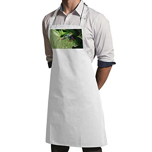 Tablier cuisine grenouille exotique multicolore en grand angle
