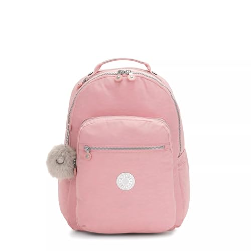 Kipling Mochila feminina Seoul XL para laptop, Rosa de noiva, 12.75''L x 17.25''H x 8''D, Mochila para laptop Seoul de 15 polegadas, durável, espaçosa com alças de ombro acolchoadas, capa protetora