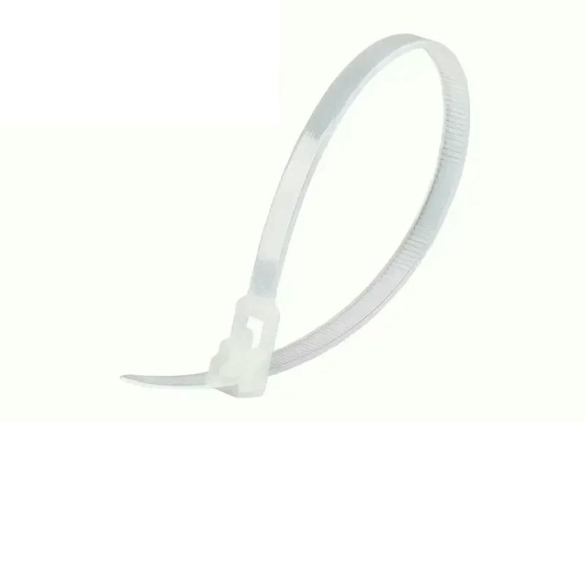 100 Reusable Cable Ties Self-Locking Nylon Cable Tie Cable Organizer Cable Tidy Lock Strap Zip Ties Binder-100pcs white-4x150mm
