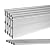 Complete Floor Moulding Kit, 7-3/4in High x 5/8in Proj Baseboard, 3/4in H x 3/4in Proj Quarter Round, Both 8ft Long Mouldings, Unfinished White, High Impact Polystyrene, 4 Pack