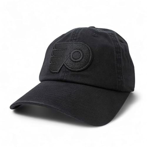 American Needle Philadelphia Flyers NHL Blue Line Tonal Adjustable Dad Cap Hat (Black)