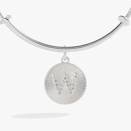Image of Alex and Ani Initial I Pave Starburst Texture Bangle