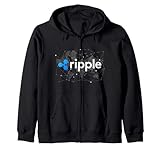 Ripple XRP Logo Crypto Trader World Map Blockchain Zip Hoodie
