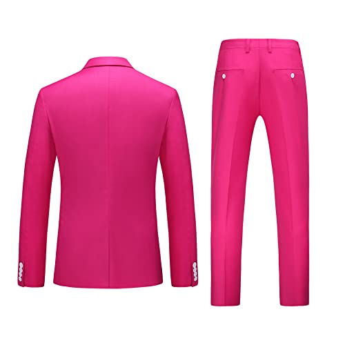 MOGU Mens Slim Fit Suit 2 Piece Tuxedo for Prom Business Wedding Dance (Suit Jacket + Pants)2