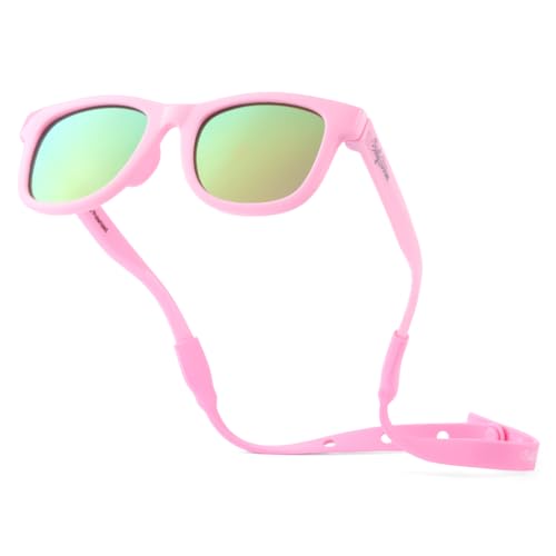 Image of Polarized Baby Sunglasses With Strap - Unbreakable Flexible Infant Sunglasses For Toddlers Newborns 0-24 Months