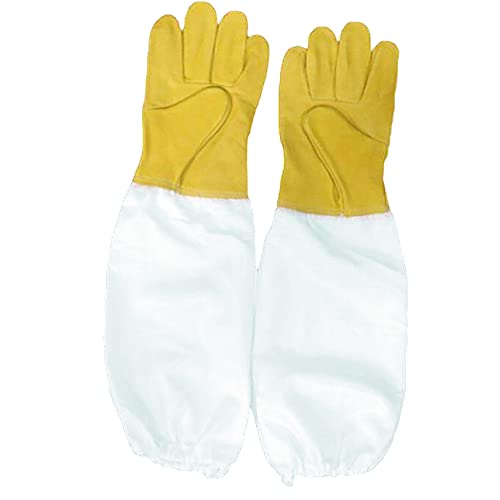 BE-TOOL Gants de protection en cuir de chèvre et toile avec manches ventilées Protection parfaite pour les apiculteurs XL