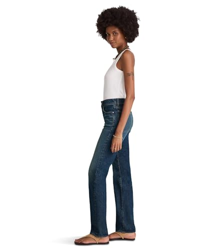 Madewell Women's Longline Straight Jean in Greendale Wash2