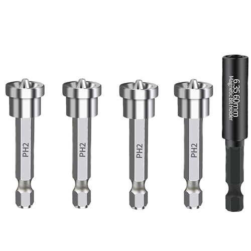 Magnetic Drywall Screw Setter PH2 Bits (5PCS)