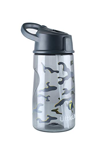 LittleLife Children's Water Bottle With Easy-Access Lid and Straw Leak-Proof And BPA-Free, Camo, 550 ml - Image 4