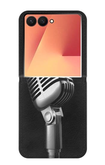 Etui Jazz pour Samsung Z Flip 7 Housse Cuir Retro Microphone