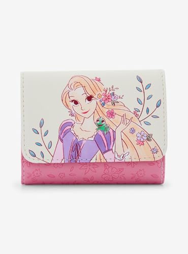 Loungefly Disney Tangled Rapunzel Flowers Mini Flap Wallet Mauve Rose None
