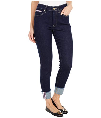 Tommy Hilfiger Tribeca Skinny Crop with Cuff in Indigo Wash Denim