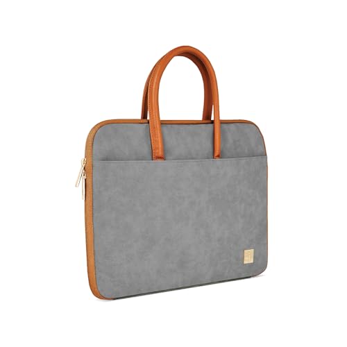 Image of FINGERS LuxuryLink-B1 Elegant Laptop Bag with Stylish Handle (Fits 15 inch Laptops & Tablets, Premium Suede with Leatherette Accents, Splash-Proof & Scratch-Resistant)