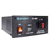 JESVERTY SS-30V 13.8V 30A DC Regulated Universal Compact Bench Power Supply, AC-DC Power Converter, 20W USB & Type-C Quick-Charge, Anderson Connectors & 1/4 inch Bingding Posts for HAM&Amateur Radio