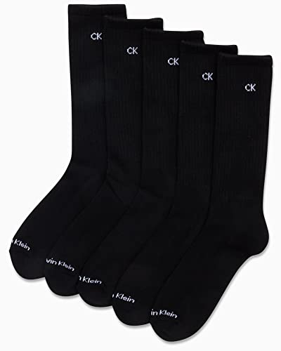 Calvin Klein Men’s Athletic Crew Socks - 10 Pack Ribbed Knit Breathable Cushion Sports & Workout Socks for Men (7-12)2