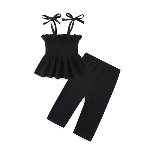 Baby Girl Outfits Toddler Sleeveless Cotton Camisole Pants Infant Summer Cloth Set