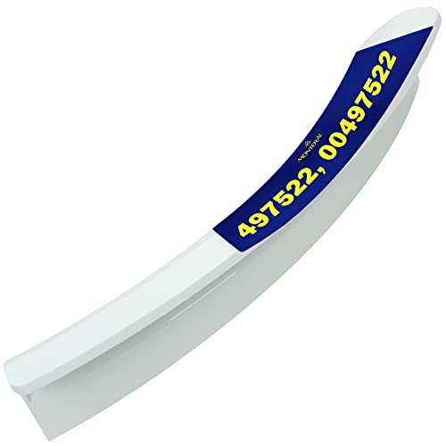 Maniglia per oblò lavatrice con codice originale 00497522 497522 adatta per Bosch, Siemens, Balay, Lynx, Constructa, Koenic, Profilo, Neff, Pitsos, Quelle. Dimensioni: lunghezza esterna 238 mm, lunghezza interna 200 mm, larghezza 42 mm, altezza 35 mm. Sostituisce tali codici originali: 1007138, 01007138.