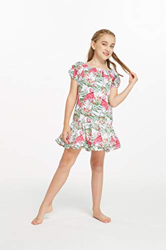 Image of Matchable Family Hawaiian Luau Men Women Girl Boy Clothes in Flamingo in Love