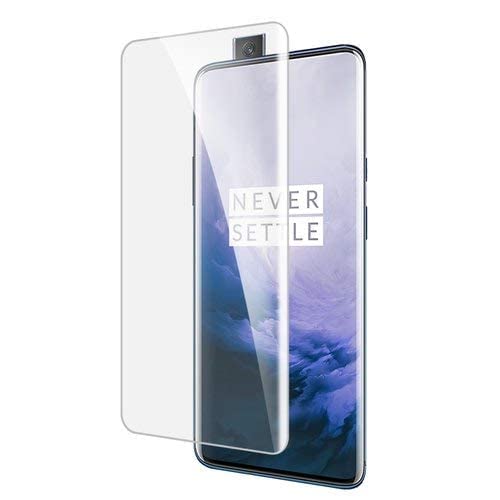 Image of Premium Tempered Glass Design for Oneplus 7 Pro Advanced Border Less Full Edge to Edge 3D Curved UV Screen Protector and Easy Installation Kit (Pack of 1) asy Installation Kit