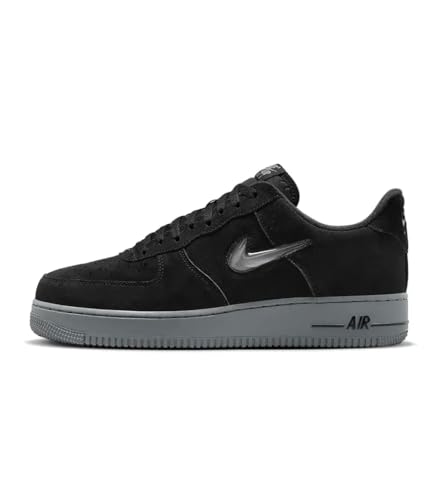 NIKE Air Force 1 Jewel - Zapatillas deportivas para hombre, Negro y gris frío, 41 EU