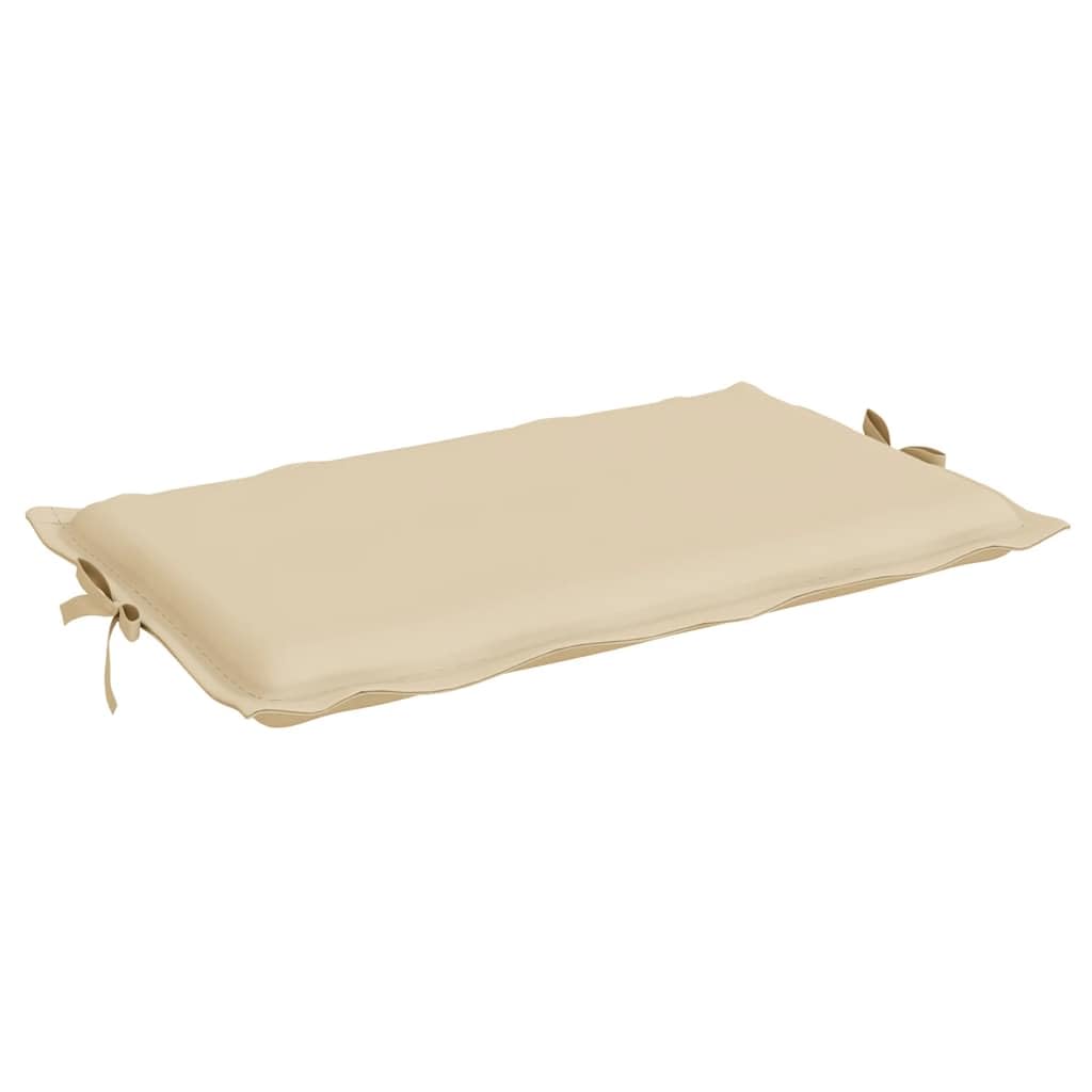 Cuscino per sedia a sdraio beige, 186 x 58 x 4 cm, in tessuto Oxford, impermeabile, con imbottitura in schiuma, antiscivolo e con nastri, per giardino, terrazza, balcone e interni