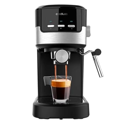 Cecotec Cafetera Espresso Compacta Power Espresso 20 Pecan. 1100W 20 Bares Sistema Thermoblock Vaporizador Orientable Brazo Portafiltros con Doble salida y 2 Filtros 1 25 Litros