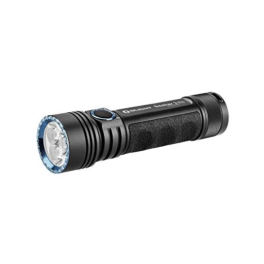 Olight® Seeker 2 Pro Lampe de poche rechargeable puissante 3200 lumens, charge L-Dock avec 1 batterie 21700 5000 mAh, interrupteur latéral, lampe tactique pour les forces de l'ordre en extérieur