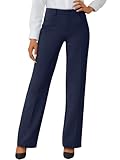 LILLUSORY Work Dress Pants Womens Business Casual High Waisted Trousers Slacks 2025 Fashion Ladies Dressy Straight Leg Teacher Outfits Office Professional Clothes Navy 8