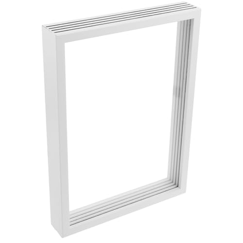 Cabilock Family Handprint Photo Frame for DIY Art Prints Wooden Keepsake Frame for Handprint and Footprint Freestanding Wall Hanging Display White Color Decor