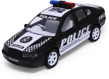 Image of Plastic Toy Police Toy car for Kids. Public Order Response Car Police, Pull Back Action Toys, with Soft Edges. Pack of 1, Weight Around 100 Grams & Length 15 CM. (Mix Color)