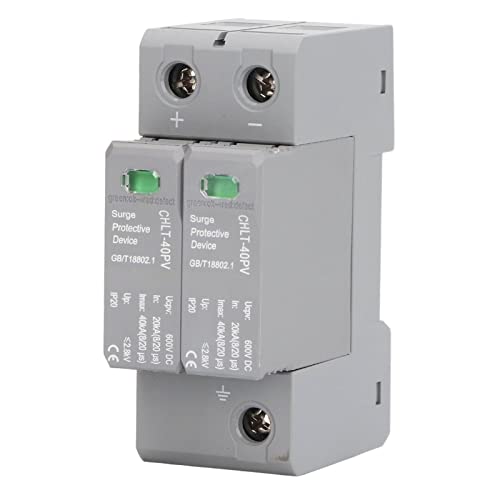Dispositivo de Protección Contra Sobretensiones 2P, CHLT 40PV 20-40KA 600V Dispositivo de Protección Contra Sobretensiones Fotovoltaica Protector Contra Sobretensiones de Rendimiento Estable Cover
