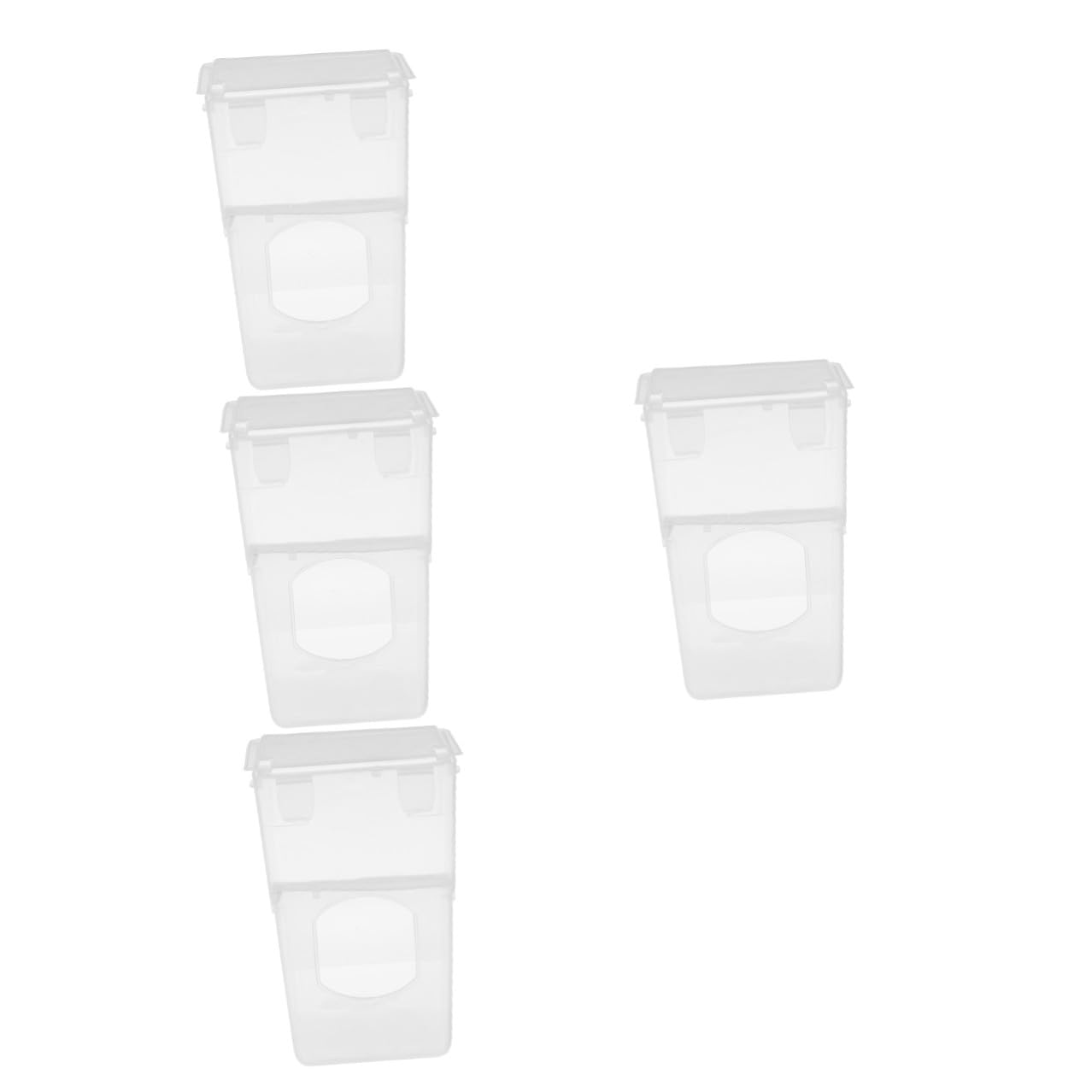 ifundom 4 Mangiatoia per Piccioni e Uccelli Dispenser Alimentare Automatico per Gabbie Quaglie e Pappagalli Contenitore Antispreco Facile da Installare e Riutilizzabile