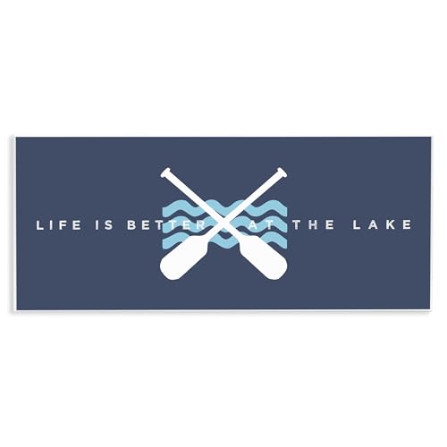 Lake House Oars Nautical Travel, 7 x 17 Inch Mounted Print on Wall Plaque