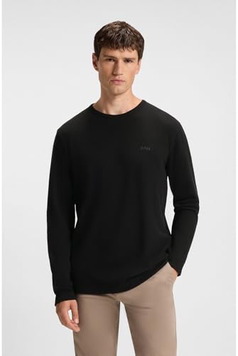 BOSS Hommes Tempesto T-Shirt en Coton mélangé à la Structure gaufrée