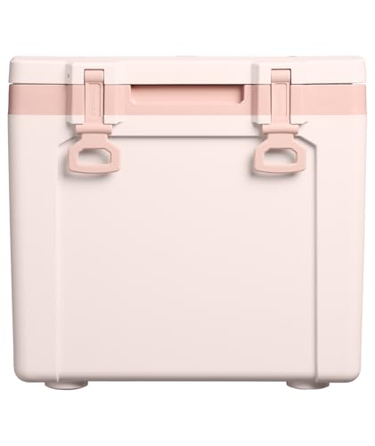 Image of Stanley Adventure Outdoor Cooler with Wheels 50 qt | Heavy Duty Outdoor Camping Cooler with Easy Carry Side Handles | BPA-Free | Rose Quartz
