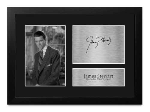 Memorabilia de James Stewart un regalo original de cine clásico con foto firmada enmarcada A4