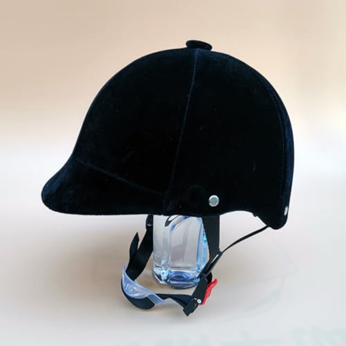 Casco de equitación de terciopelo Alasum casco hípica negro protector ABS 4