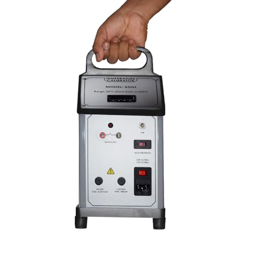 Image of Dry Block High Temperature Calibrators (Range: 20C to 650C) with Thermocouples (T, J, K, N, R, S) Temperature for Calibration Labs, Thermal Plants | Thermocouple Simulator | Model: AI-DBC-02