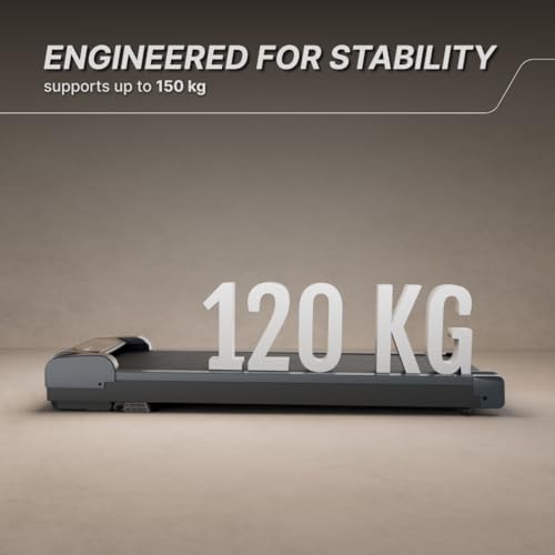Image of Fitkit by Cult Walking Lite Walking Pad (BLDC 3.5HP Peak Power) Compact & Foldable Under Desk BLDC Motor Treadmill | Max Weight: 120kg | Home use with Remote Control (Grey)