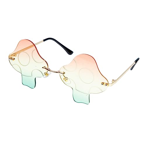 GALPADA Sunglasses Rimless Frameless Women's Mushroom Glasses Polarized Sunglasses for Women