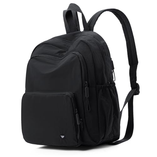 Wafybsre Zaino Donna Borsa Tracolla Antifurto Da Viaggio Lavoro Daypack, Zainetto Multifunzionale,Borsa Casual Ed Moda Per Scuola (Nero)