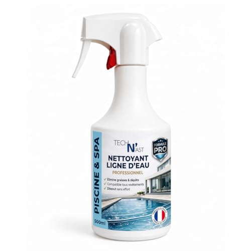 Nettoyant Ligne d’Eau Piscine Spray 500 ML – Dégraissant Puissant – Élimine Graisses et Dépôts – Action Rapide